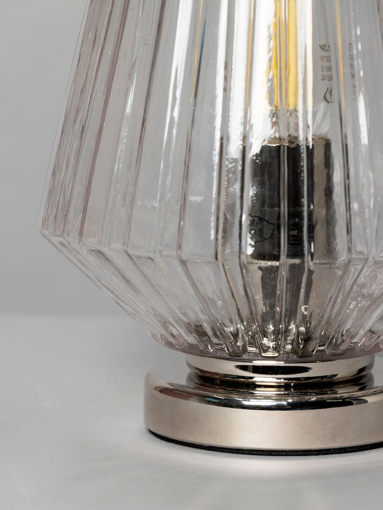 BHS Chrome Poplar Vessel Table Lamp - Image 2 of 4