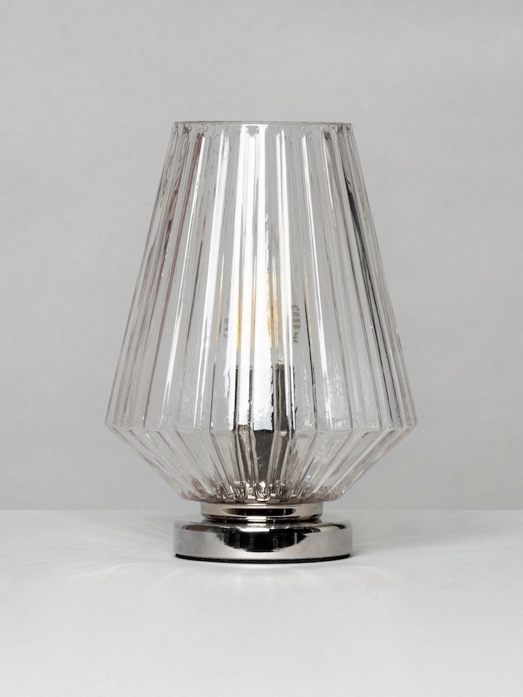 BHS Chrome Poplar Vessel Table Lamp - Image 4 of 4