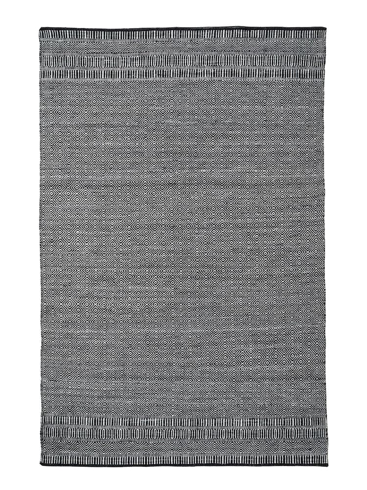 Pacific Black/White Garden Inca Design Rectangular Rug - Image 2 of 6