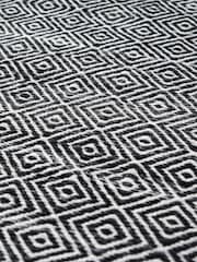 Pacific Black/White Garden Inca Design Rectangular Rug - Image 4 of 6
