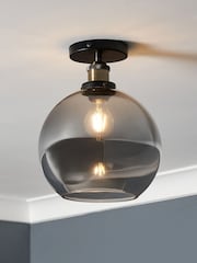 BHS Bronze Carter Industrial Flush Ceiling Fitting Ceiling Light - Image 3 of 7