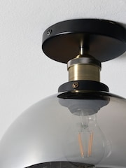 BHS Bronze Carter Industrial Flush Ceiling Fitting Ceiling Light - Image 5 of 7