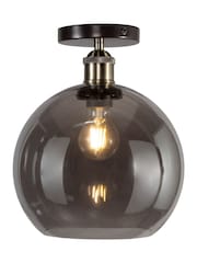 BHS Bronze Carter Industrial Flush Ceiling Fitting Ceiling Light - Image 6 of 7