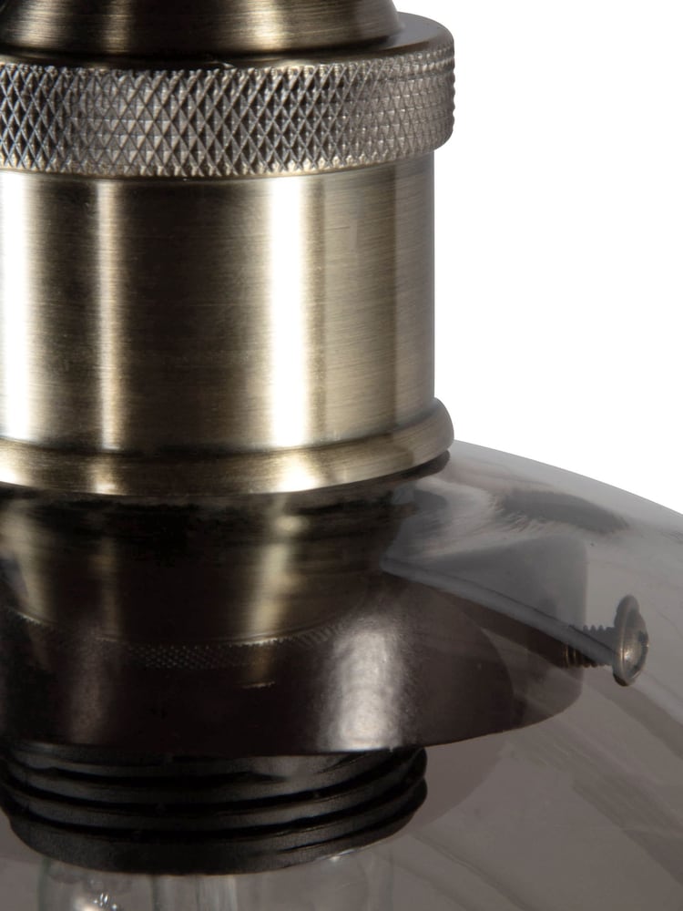 BHS Bronze Carter Industrial Flush Ceiling Fitting Ceiling Light - Image 7 of 7