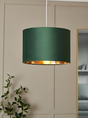 BHS Emerald Green Velvet Easyfit Shade 30cm - Image 1 of 7