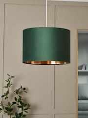 BHS Emerald Green Velvet Easyfit Shade 30cm - Image 2 of 7