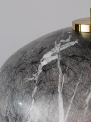 BHS Grey Java Spun Metal Marble Pendant Ceiling Light - Image 2 of 4