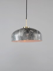 BHS Grey Java Spun Metal Marble Pendant Ceiling Light - Image 3 of 4