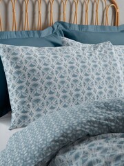 Catherine Lansfield Blue Sardinia Mosaic Tile Reversible Duvet Cover Set - Image 3 of 5