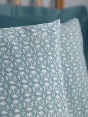 Catherine Lansfield Blue Sardinia Mosaic Tile Reversible Duvet Cover Set - Image 5 of 5