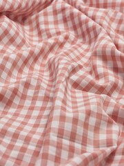 Piglet in Bed Red Dune Kids Gingham 100% Cotton Fitted Sheet - Image 3 of 3