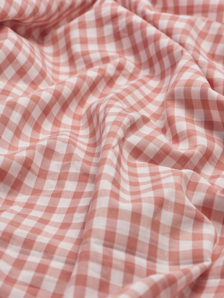 Piglet in Bed Red Dune Kids Gingham 100% Cotton Fitted Sheet - Image 3 of 3