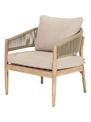 Pacific Teak Sage Green Wood Garden Denver Lounge Set - Image 3 of 6