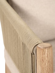 Pacific Teak Sage Green Wood Garden Denver Lounge Set - Image 5 of 6