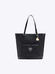 River Island Black Girls Embossed Pocket Shopper Bag - Image 2 of 5