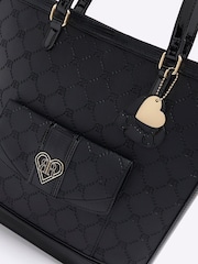 River Island Black Girls Embossed Pocket Shopper Bag - Image 5 of 5
