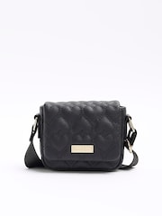 Negro - Bandolera con diseño de corazones acolchados para niña de River Island - Imagen 1 de 5