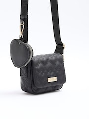 Negro - Bandolera con diseño de corazones acolchados para niña de River Island - Imagen 5 de 5