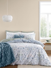 Bianca Blue Hedgerow Hopper Floral Cotton Duvet Cover Set - Image 1 of 4