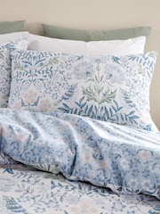 Bianca Blue Hedgerow Hopper Floral Cotton Duvet Cover Set - Image 3 of 4