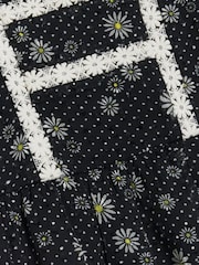 River Island Black Mini Girls Floral Chiffon Dress - Image 7 of 7