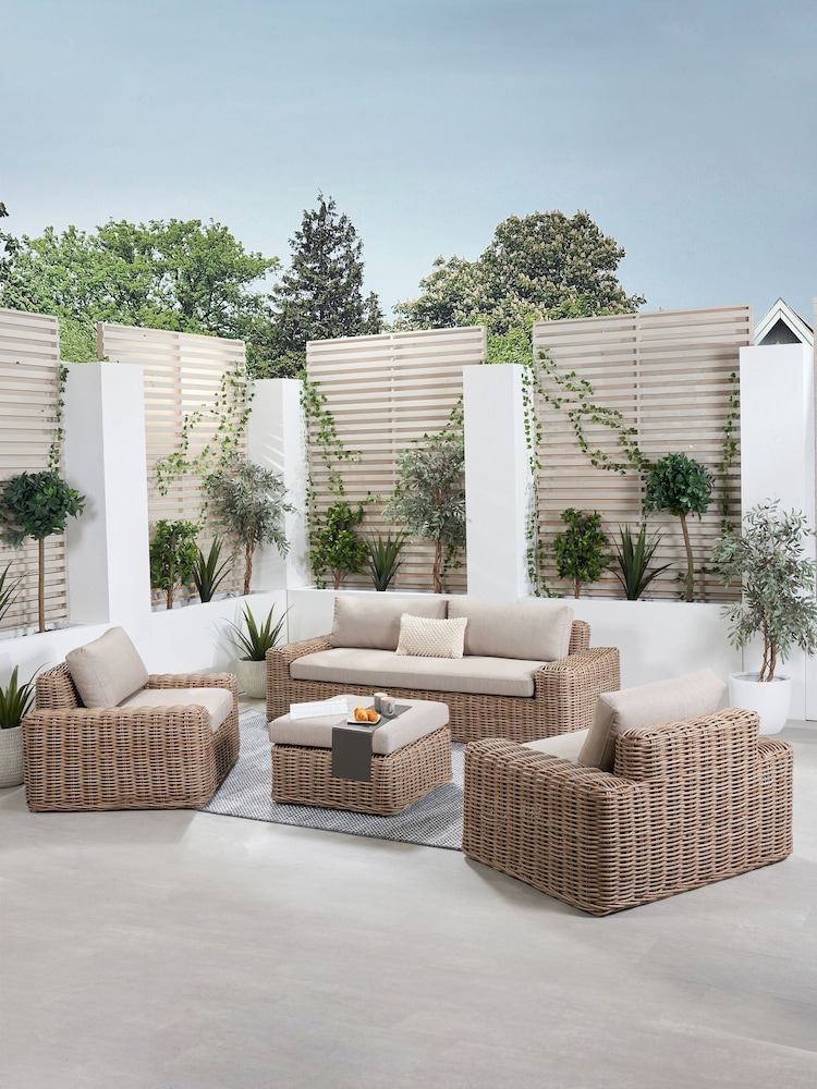 Pacific Natural Garden Como Rattan Lounge Set - Image 1 of 6