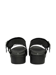 Dunlop Black Ladies Flatform Sandals - Image 3 of 4
