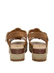 Dunlop Brown Ladies Flatform Espadrille Sandals - Image 3 of 4