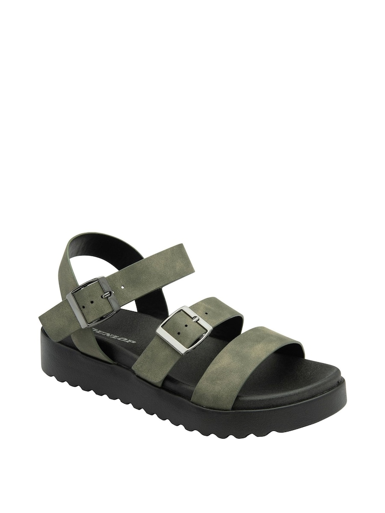 Grün - Dunlop Damen Sandalen mit dicker Sohle - Bild 1 von 4 Grün - Dunlop Damen Sandalen mit dicker Sohle - Bild 1 von 4