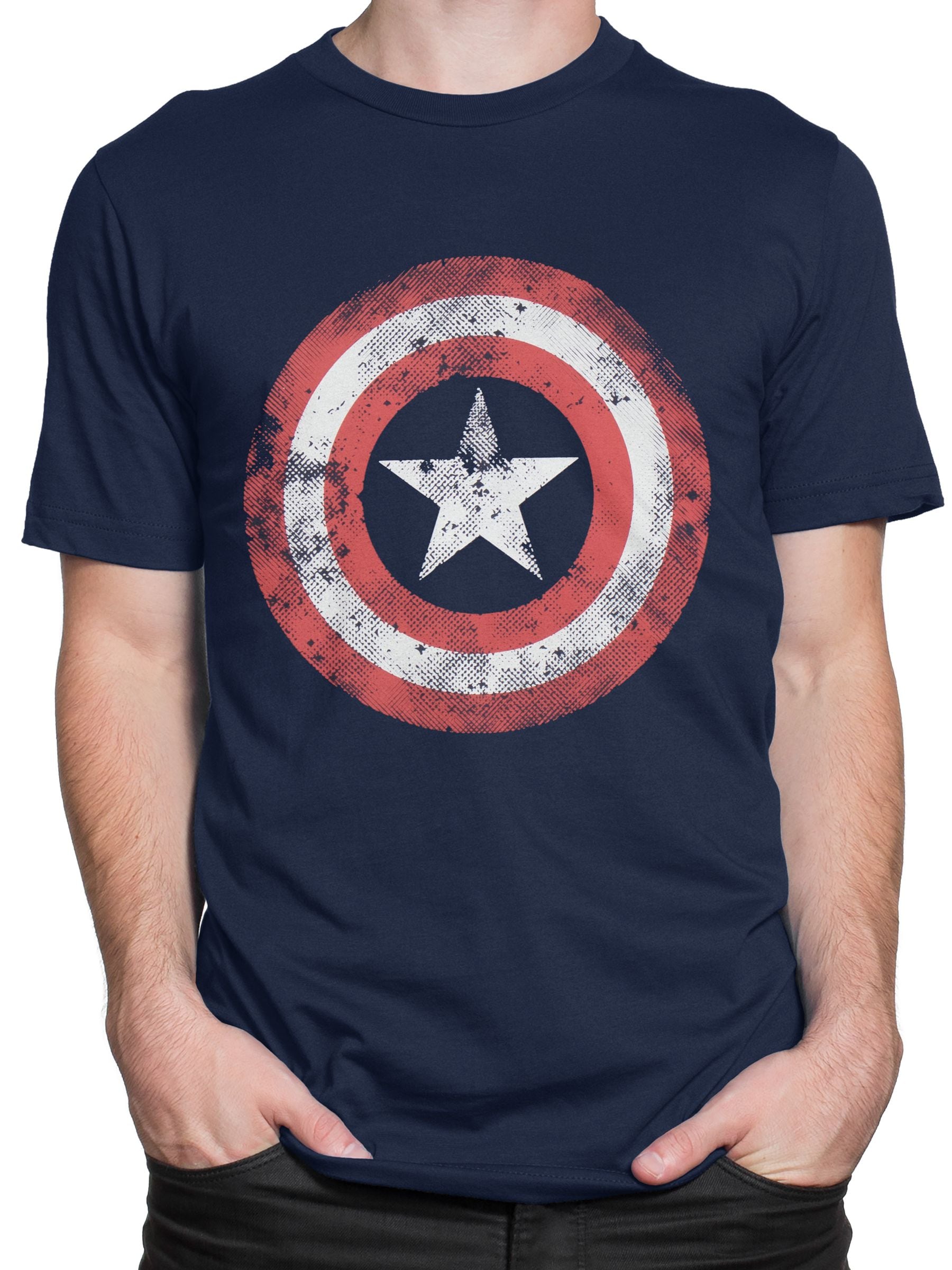 Buy Character Blue Captain America 100% Cotton T-Shirt from Next USA