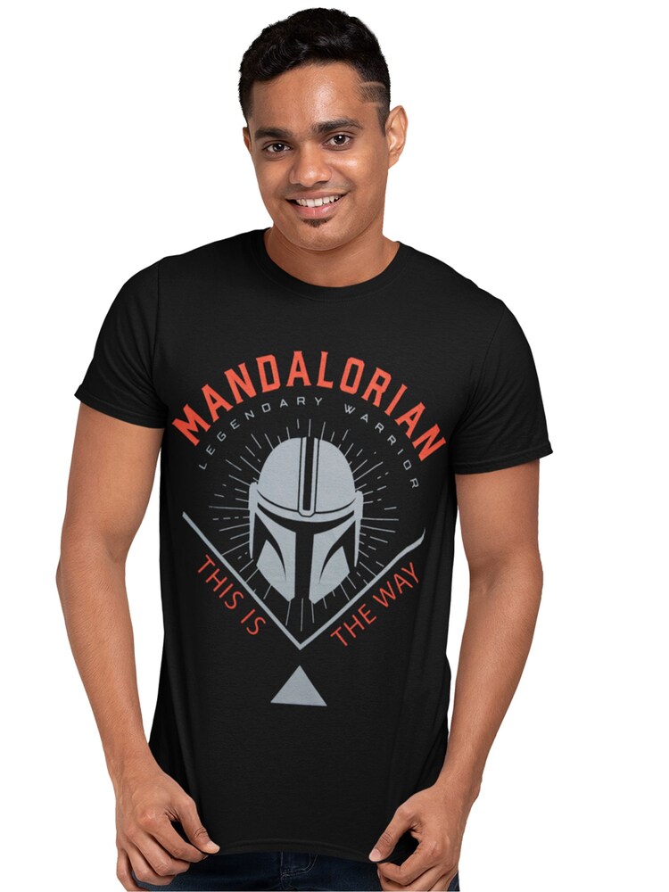 Character Black Star Wars Mandalorian T-Shirt - Image 1 of 2