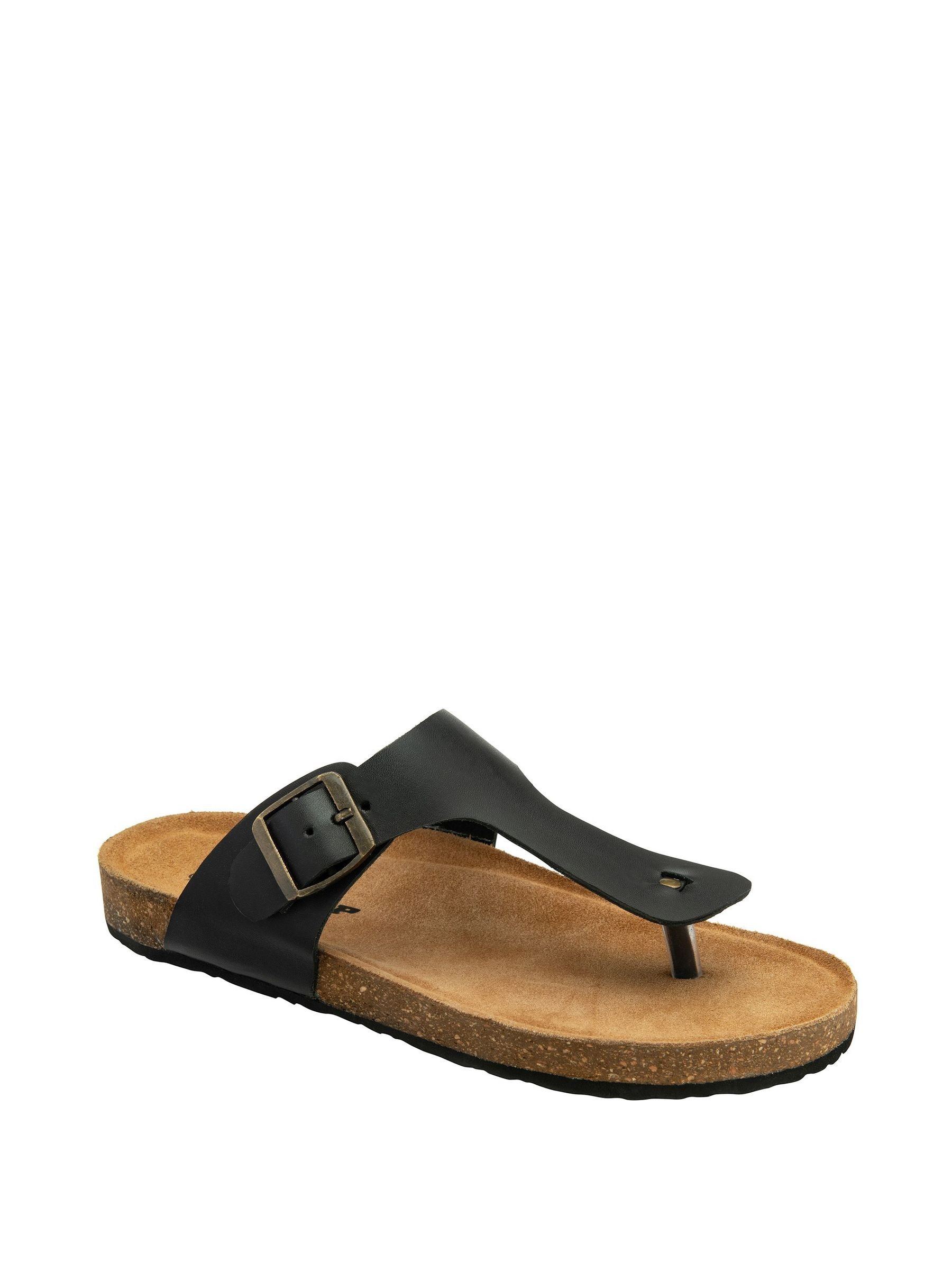 Buy Dunlop Black Toe Post Ladies Sandals from Next Luxembourg