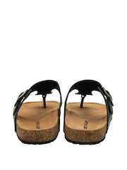Dunlop Black Toe Post Ladies Sandals - Image 3 of 4