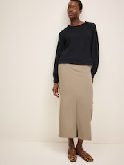 Black Textured Long Sleeve Top - Image 2 of 6