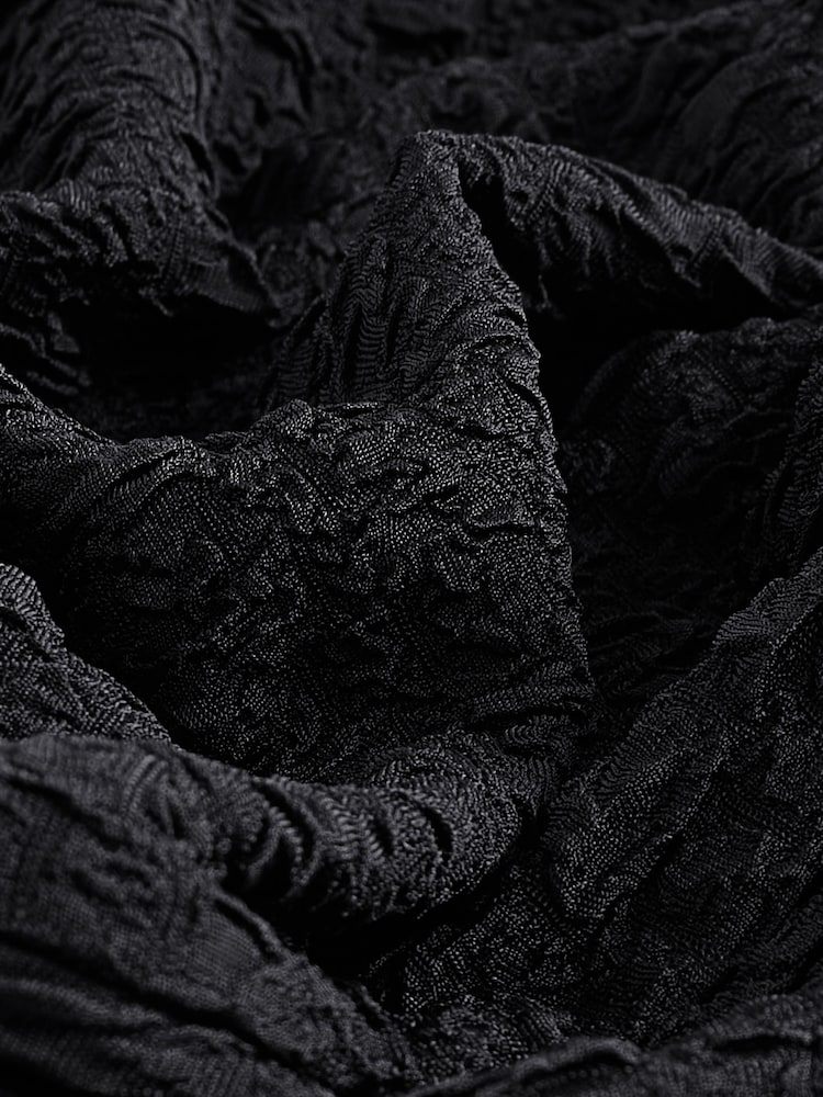 Black Textured Long Sleeve Top - Image 6 of 6