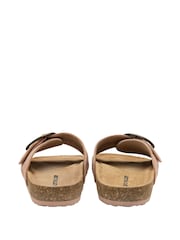 Dunlop Pink Ladies Single Large Buckle Footbed Sandals - Image 3 of 4