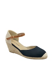 Dunlop Blue Ladies Wedge Espadrille Shoes - Image 1 of 4