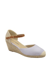 Dunlop Blue Ladies Wedge Espadrille Sandals - Image 1 of 4