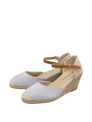 Dunlop Blue Ladies Wedge Espadrille Sandals - Image 2 of 4
