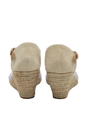 Dunlop Blue Ladies Wedge Espadrille Sandals - Image 3 of 4