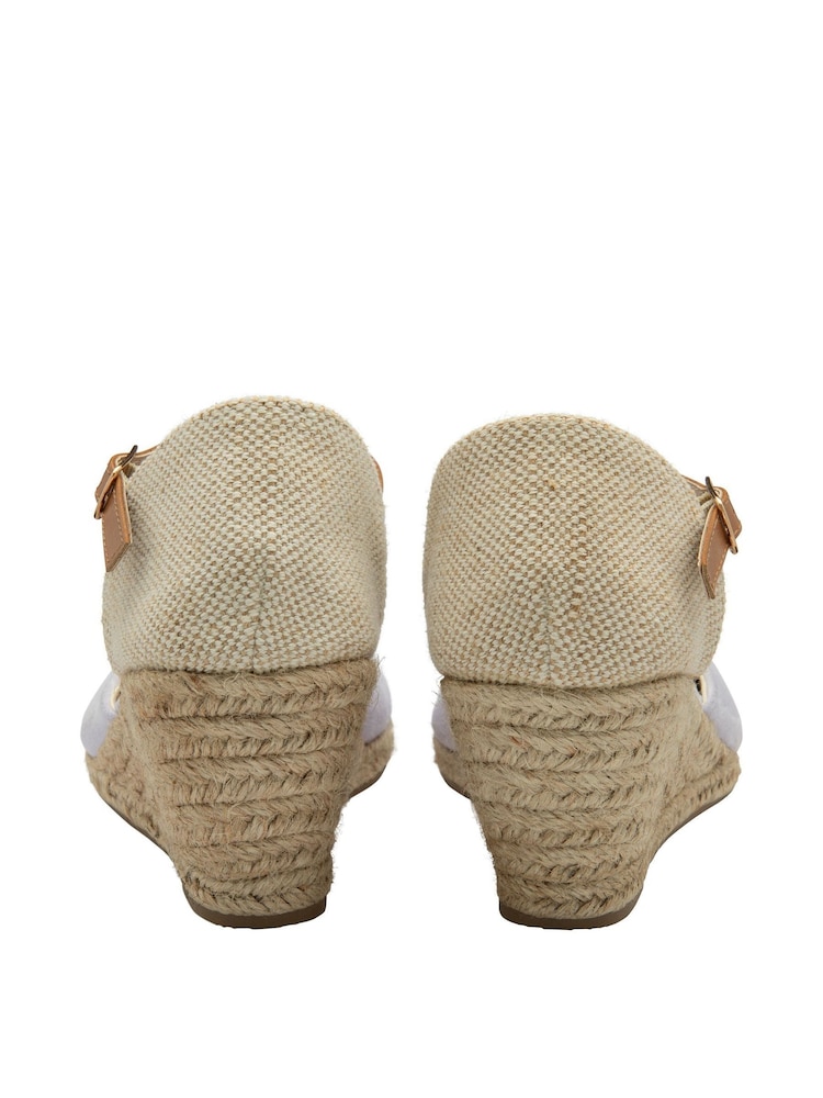 Dunlop Blue Ladies Wedge Espadrille Sandals - Image 3 of 4