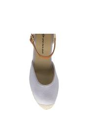 Dunlop Blue Ladies Wedge Espadrille Sandals - Image 4 of 4