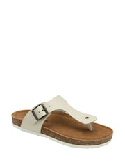 Dunlop White Toe Post Ladies Sandals - Image 1 of 4