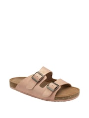 Dunlop Pink Ladies Twin Buckle Footbed Mules - Image 1 of 4