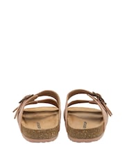 Dunlop Pink Ladies Twin Buckle Footbed Mules - Image 3 of 4