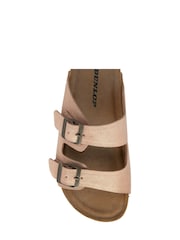Dunlop Pink Ladies Twin Buckle Footbed Mules - Image 4 of 4