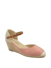 Dunlop Pink Ladies Wedge Espadrille Shoes - Image 1 of 4