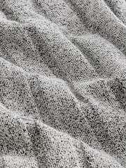 Hellgrau - Ribbed Lettuce Hem Collared Polo Top - Image 6 of 6