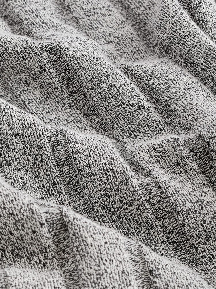 Hellgrau - Ribbed Lettuce Hem Collared Polo Top - Image 6 of 6