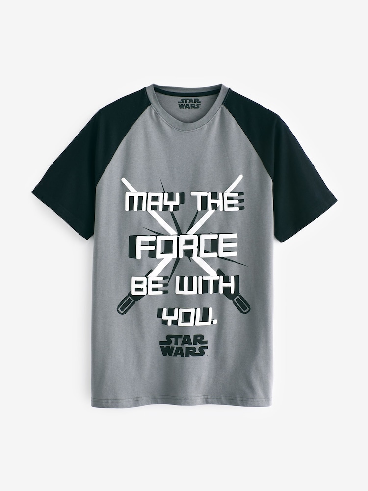 Character Grey Star Wars 100% Cotton Pyjamas - Image 2 of 3